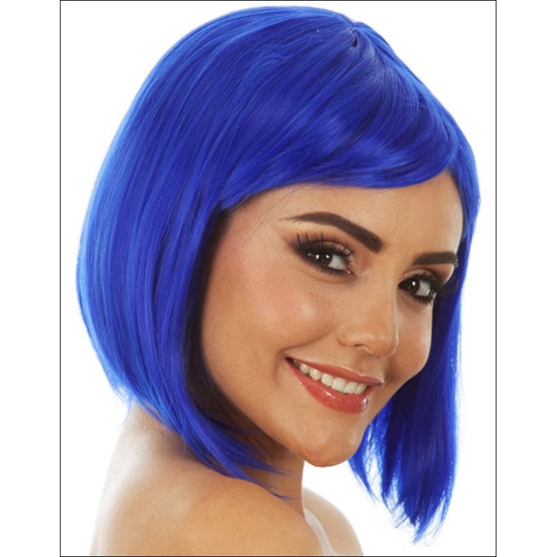 Long Blue Bob Wig
