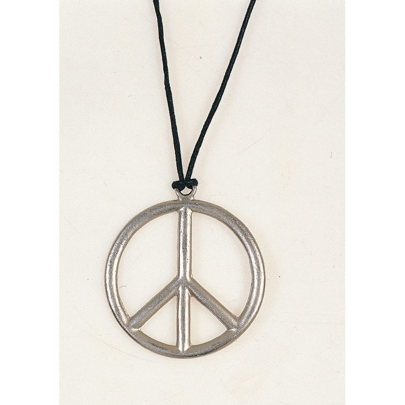 Metal Peace Pendant Necklace