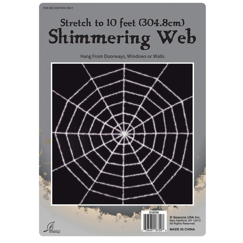 10Ft Shimmering White Spider Web