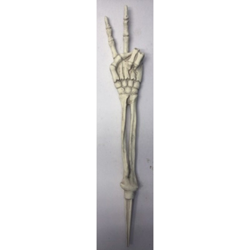 18 Skeleton Peace Sign Lawn Stake