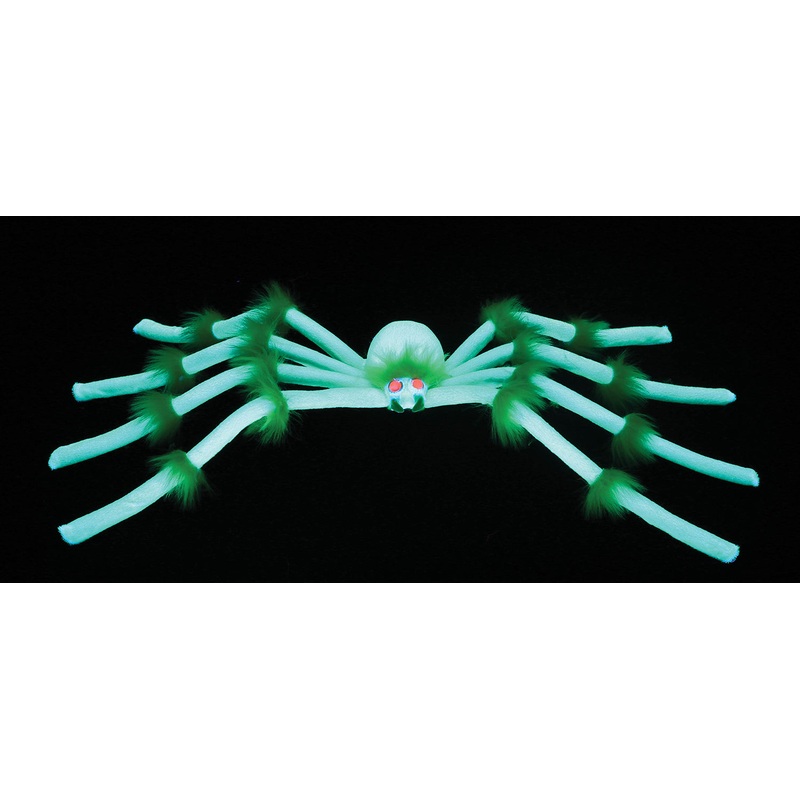 20 Green Black Light Spider