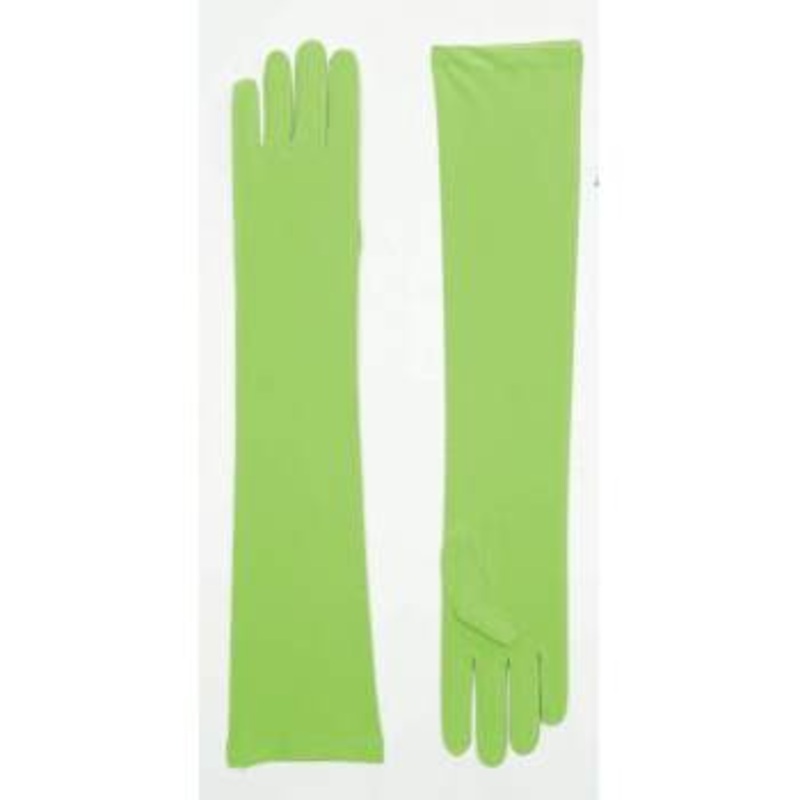 Long Nylon Gloves Green