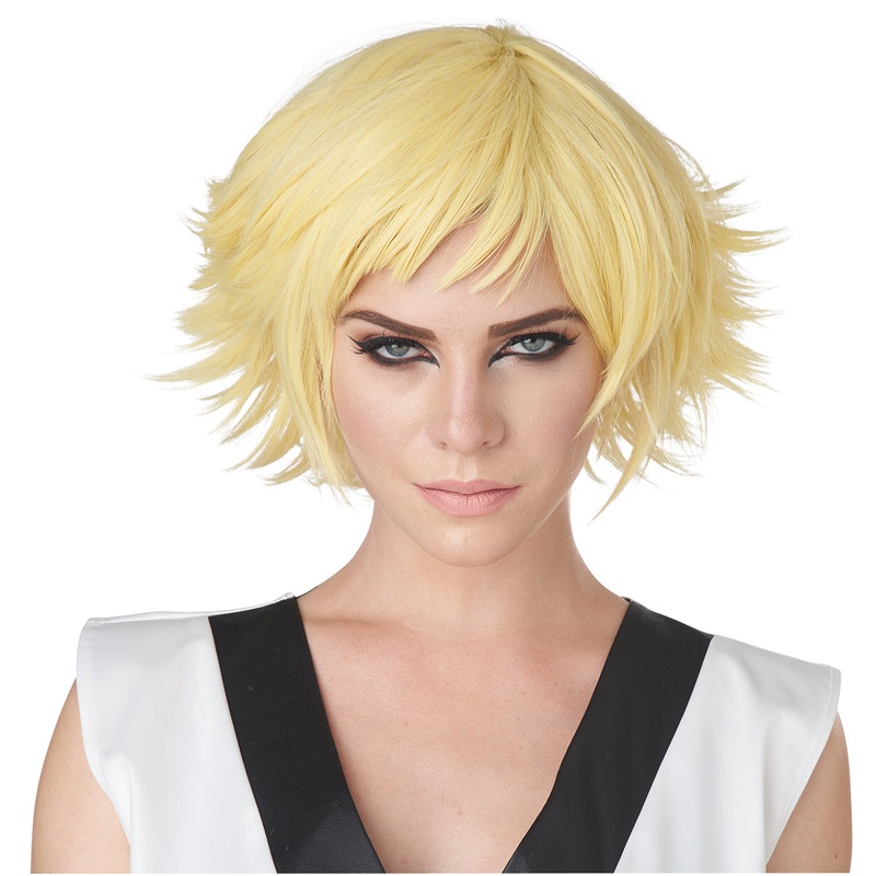 Yellow Feathered Cosplay Wig