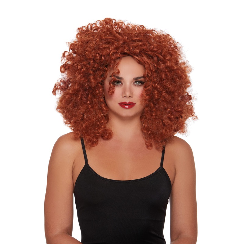Big Volume Auburn Curly Wig