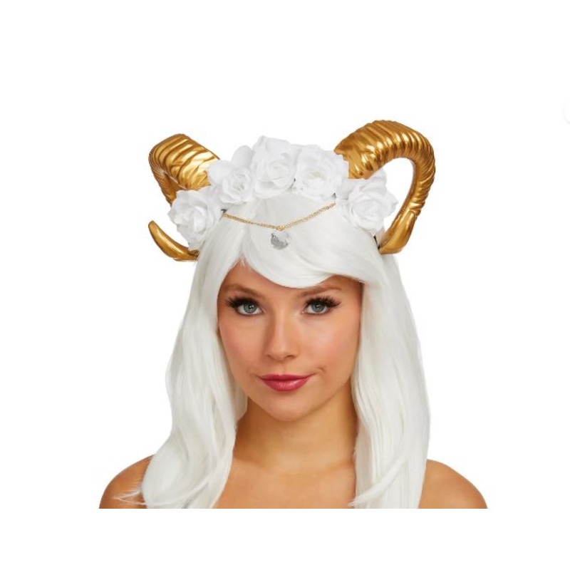Gilded Rams Horns Headpiece