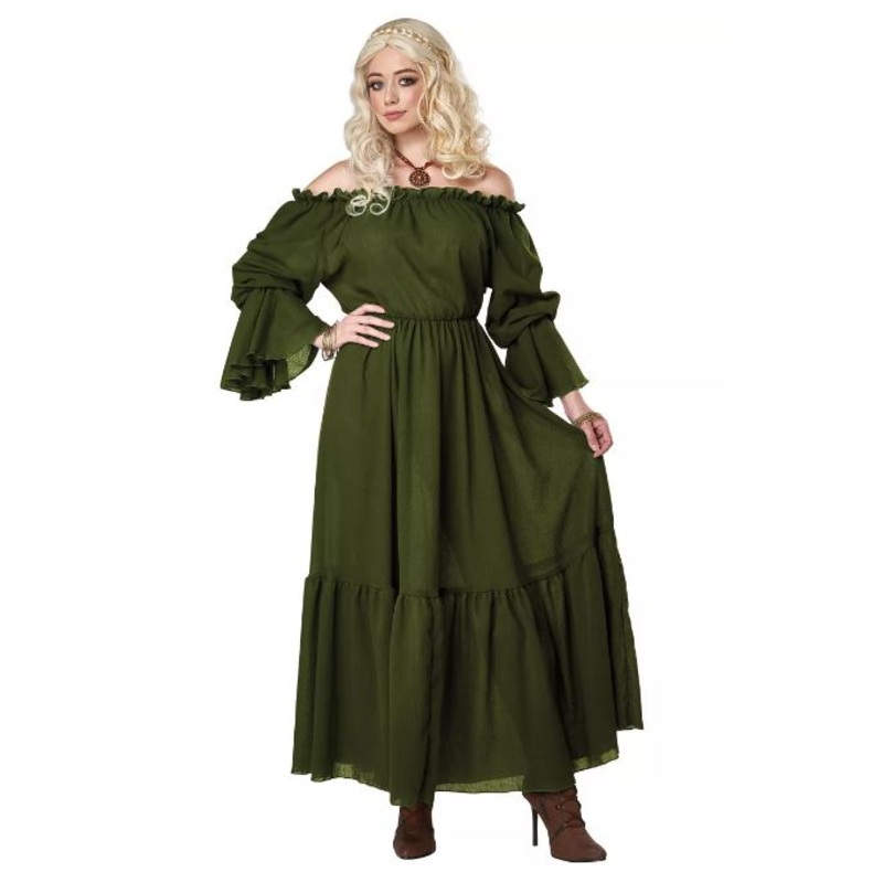 Renaissance Peasant Dress Green