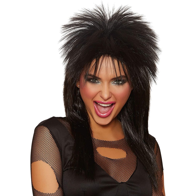 Unisex Black Rocker Wig