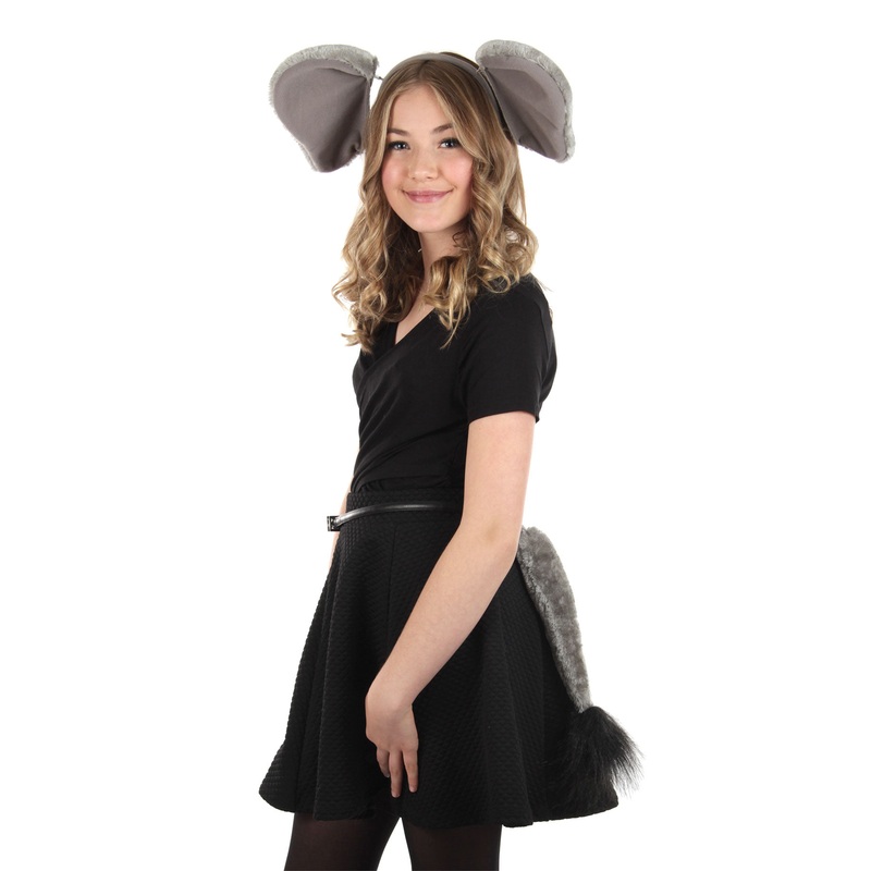 Springy Elephant Headband and Tail