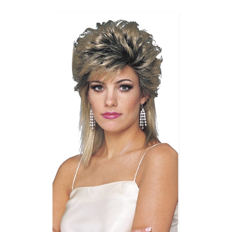 80’S Sprayed Blonde Mixed Deluxe Wig