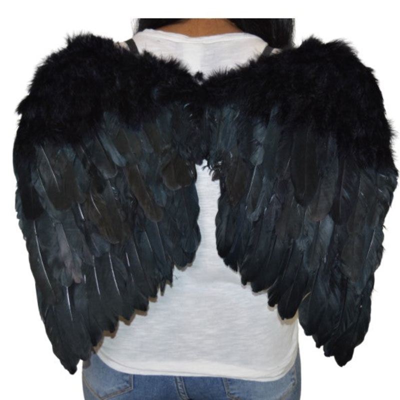 24 Black Feather Wings