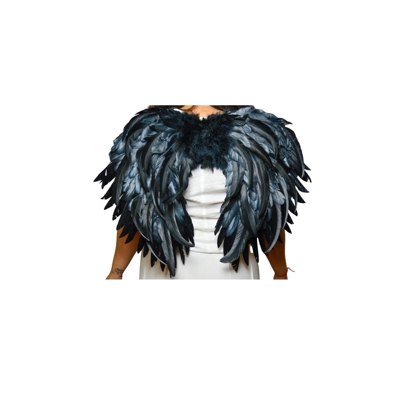 30 Marabou Mix Black Feather Wings