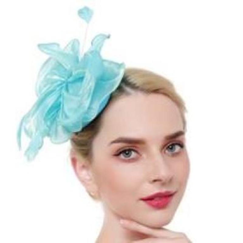 Aqua Trim Fascinator