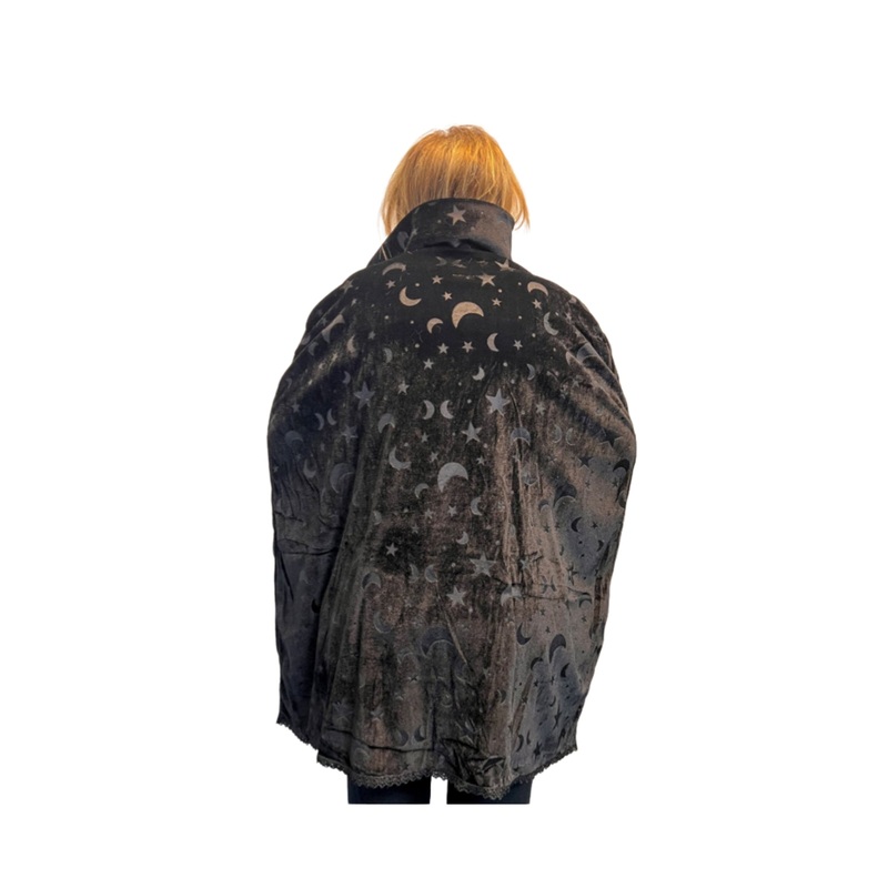 Black Moon and Star Velour Cape