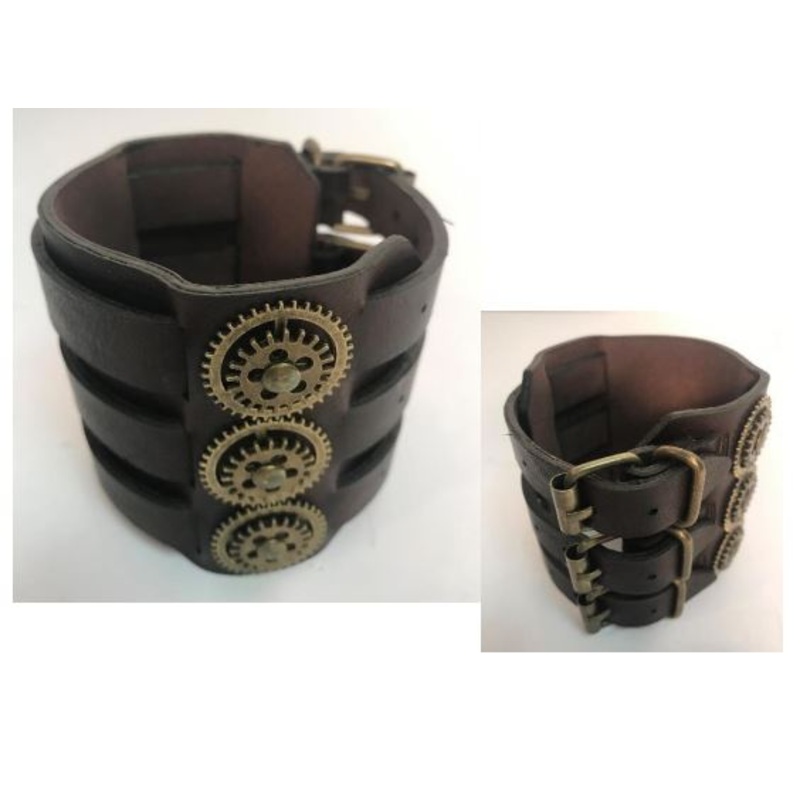Leatherlike Steampunk Wrist Band
