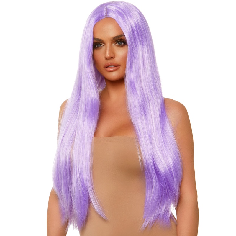 33 Long Straight Center Part Lavender