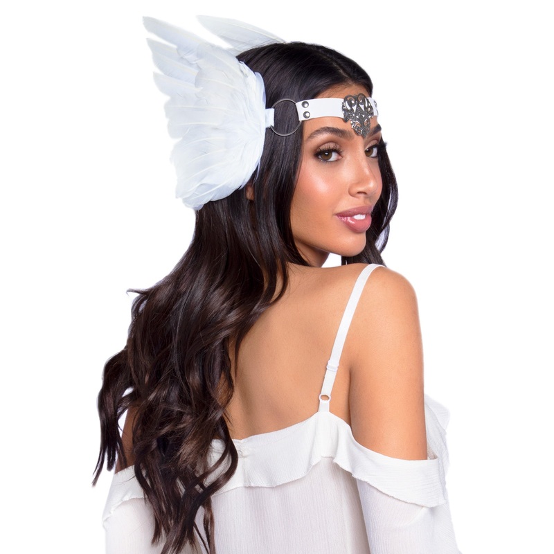 White Feather Headband