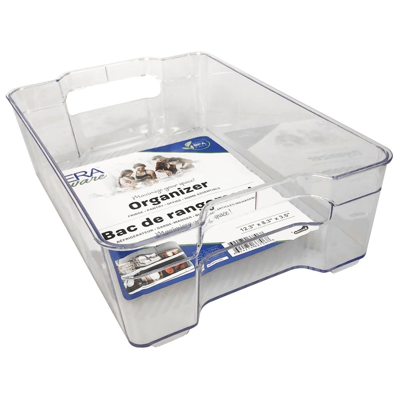 Eraware Clear Plastic Organizer with Handles 12.3×8.3×3.5in