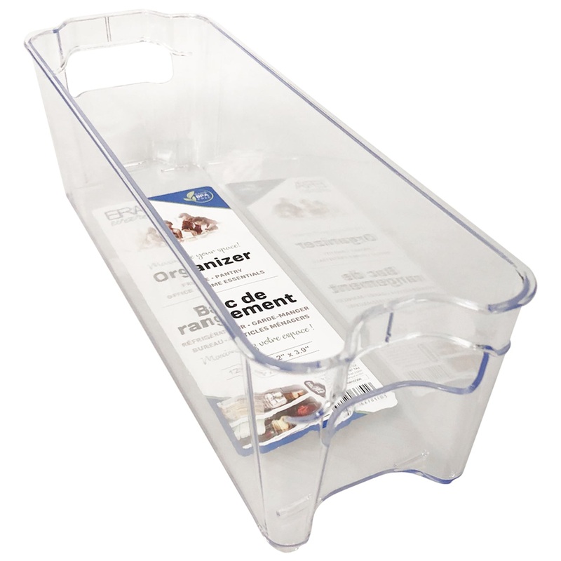 Eraware Clear Plastic Organizer with Handles 12.75×4.2×3.9in