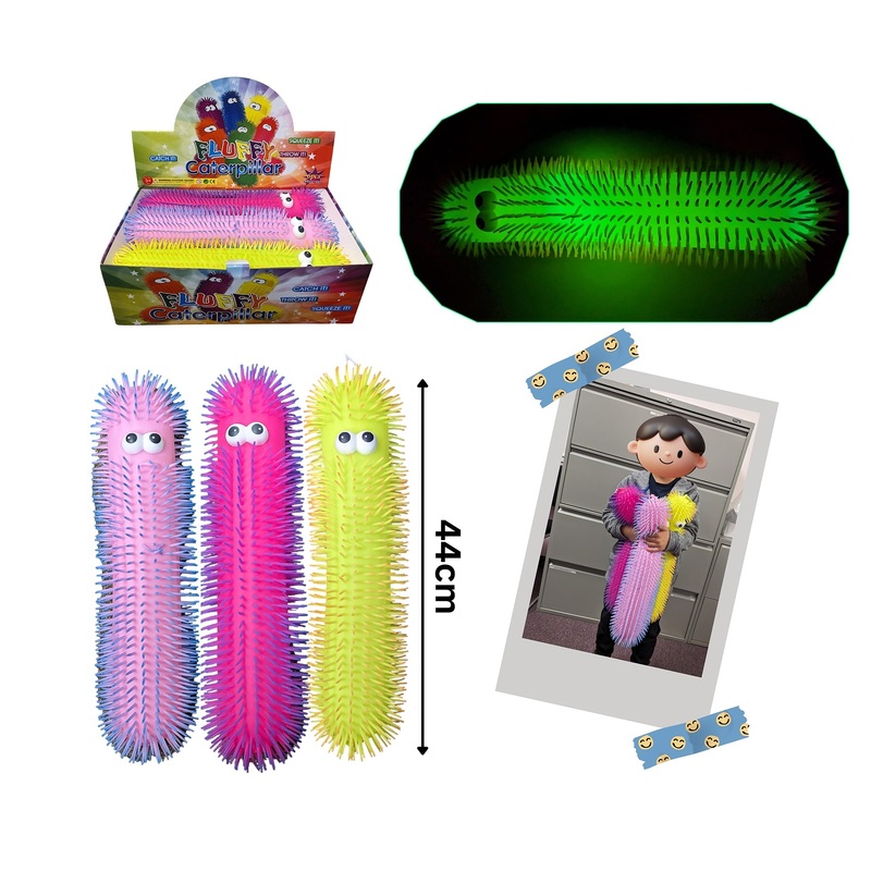 Light-up Fluffy Caterpillar Age 3+ 18x4in VRT