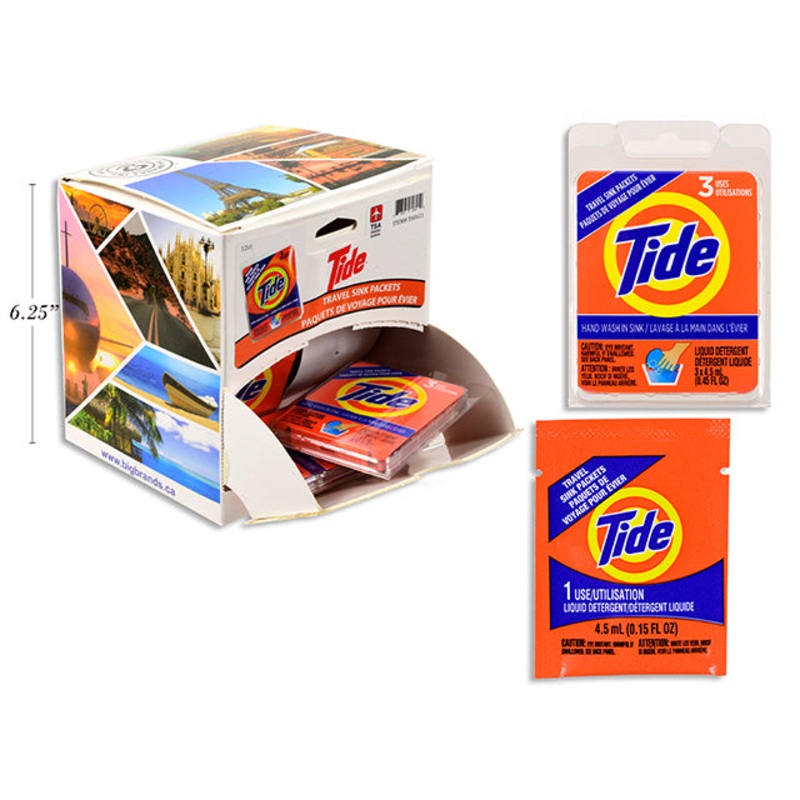Tide 3pcs Liquid Detergent Pack – Travel Size 5ml