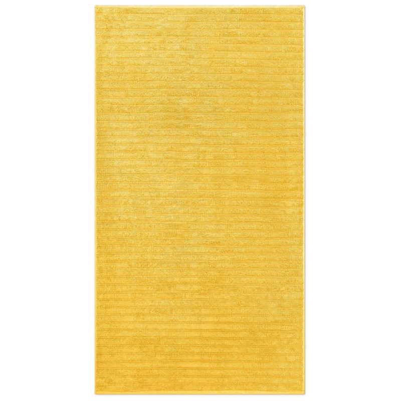 Woven Textured Terry Bath Towel 100% Cotton – Yellow 27x50in