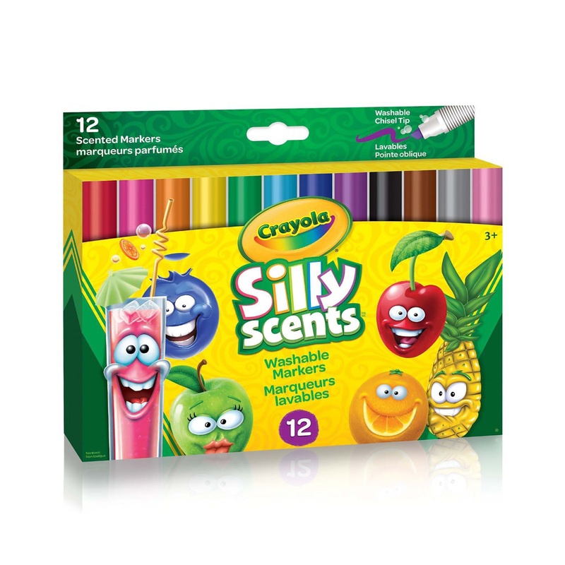 Crayola Silly Scents 12 Markers – Chisel Tip – Washable