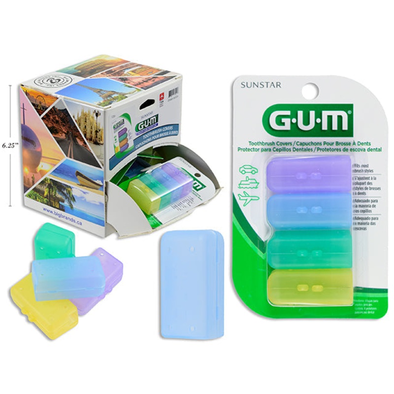 Gum 4 Toothbrush Covers – Travel Size