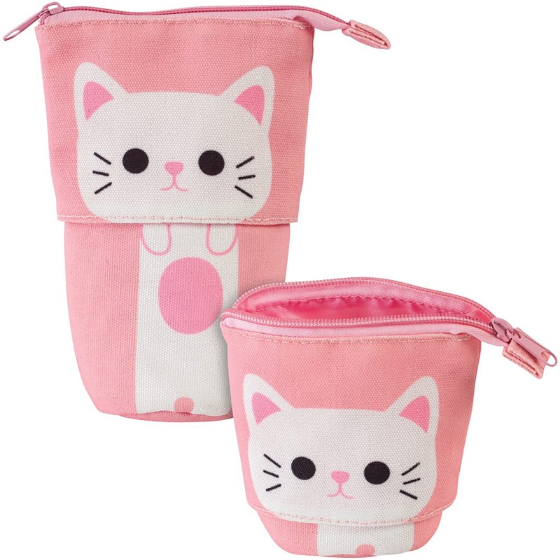 Merangue Pop Up Pencil Case Cat 2.75×2.75x7in
