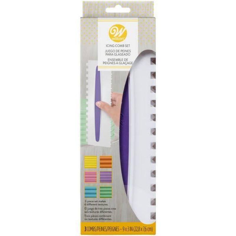 Wilton 3 Icing Combs 9x3in
