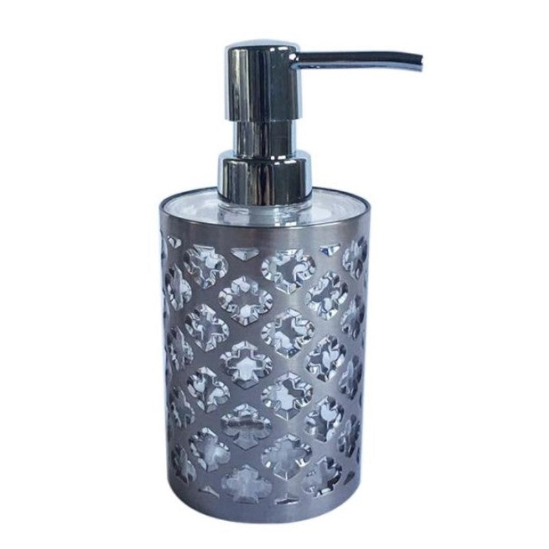 Clear and Chrome Plastic Soap Pump 6.5×2.75in