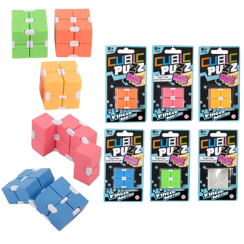 Fidget Infinity Cube Plastic 1.5×1.5in Age 6+