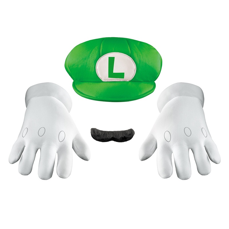 Halloween Luigi Costume Accessory Kit – One Size Adult