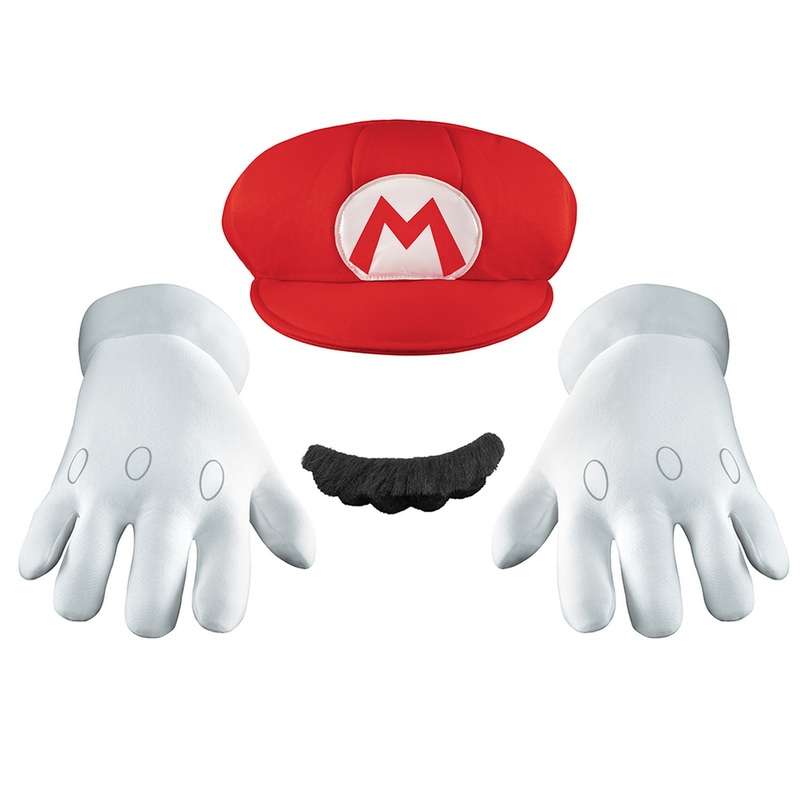 Halloween Mario Costume Accessory Kit – One Size Adult
