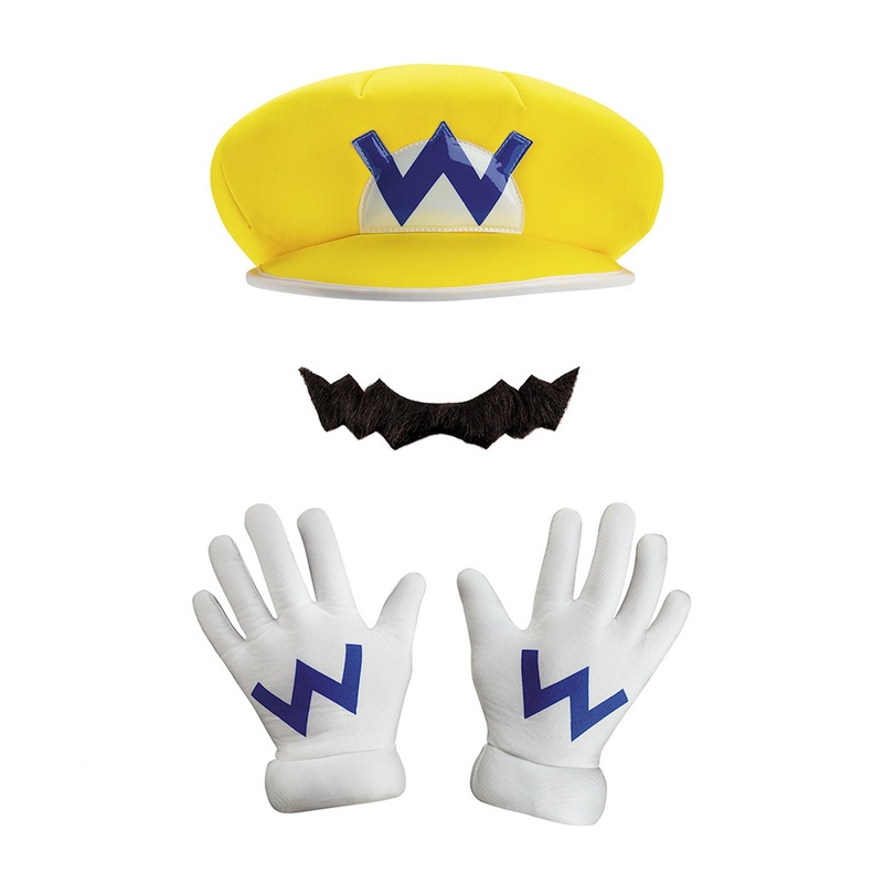 Halloween Wario Costume Accessory Kit  – One Size Adult