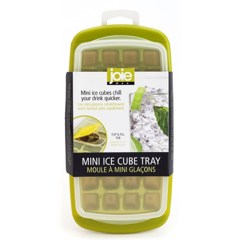Joie Plastic Ice Cube Tray with Lid 9.5x5in – Makes 32 Mini Ice Cubes