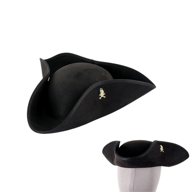 Party Gear Halloween Black Pirate Hat