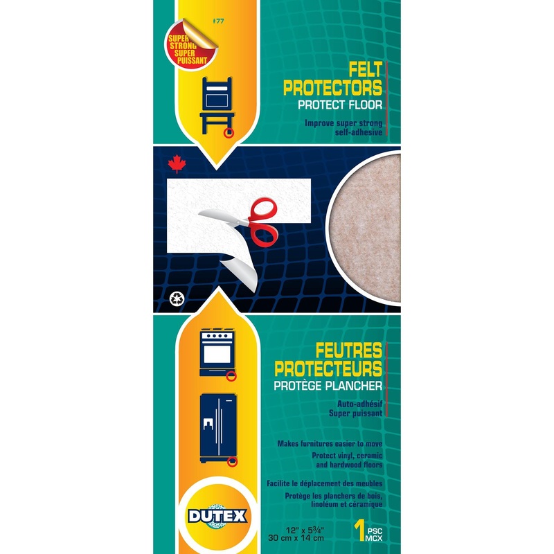 Felt Protector for Floor Self-Adhesive 12×5.75in