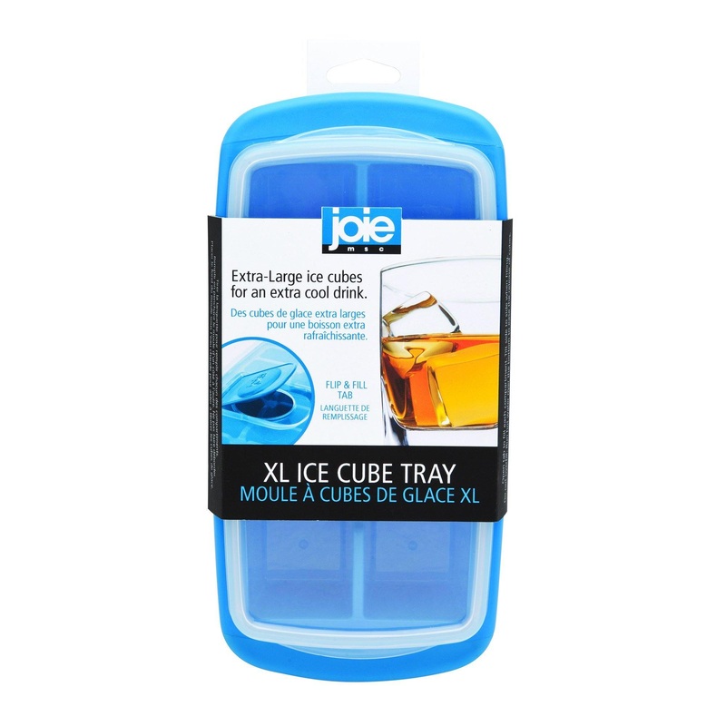 Joie Plastic Ice Cube Tray with Lid  9.5x5in – Makes 8 Ice Cubes 1.5×1.5in