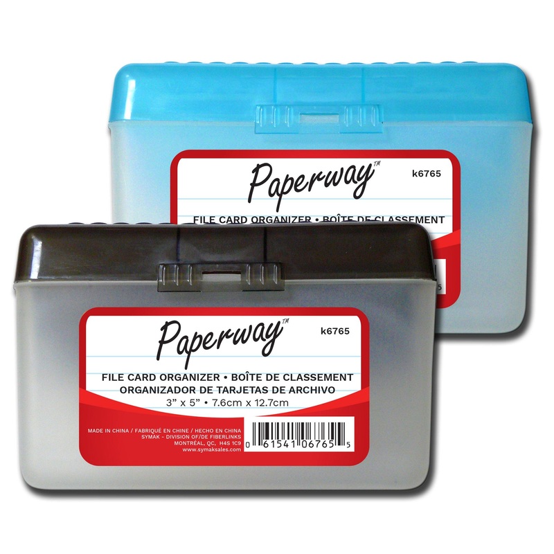 Plastic File Card Organizer 3x5in