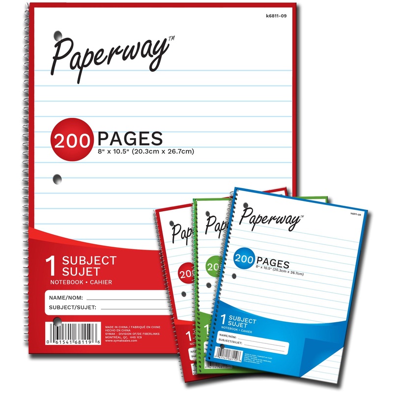Spiral Notebook 200 Pages 8×10.5in