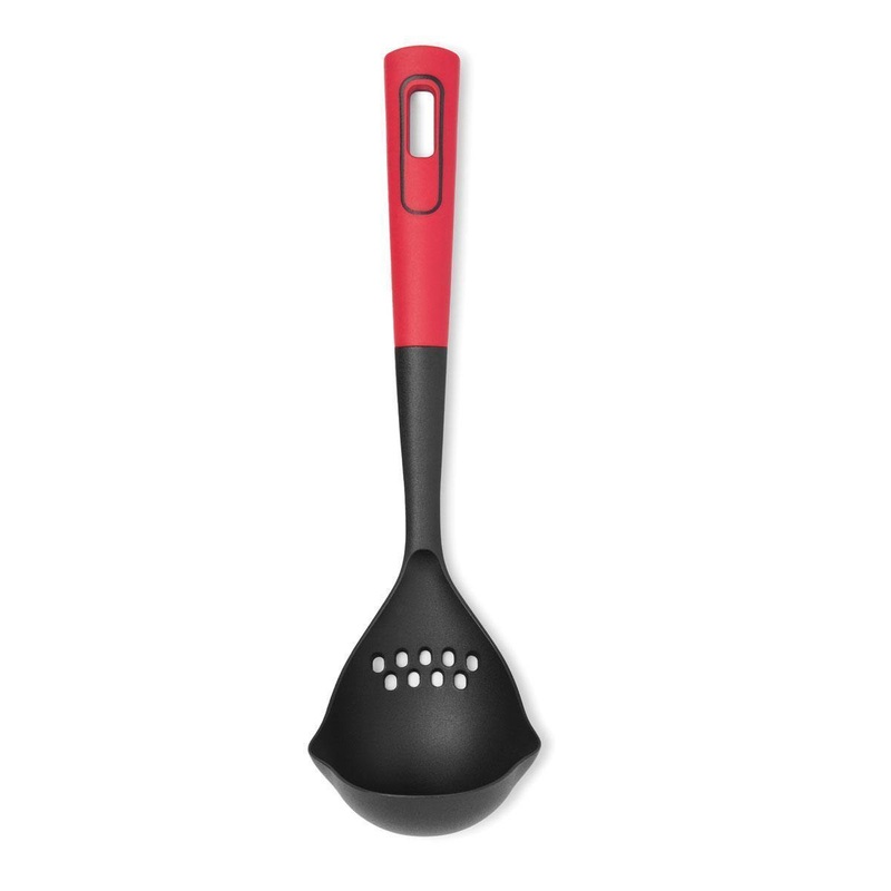 Starfrit Black and Red Nylon Soup Ladle 13.25in