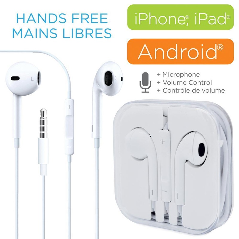Wireless Handsfree Earbuds Headphones with Volume Controller  Mic and Clip – for Smart Phones