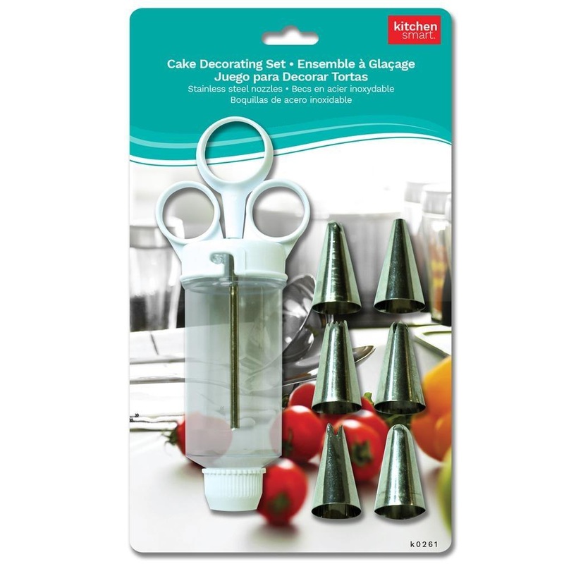 7pcs Cake Decorating Set Stainless Steel Nozzles 6.5in