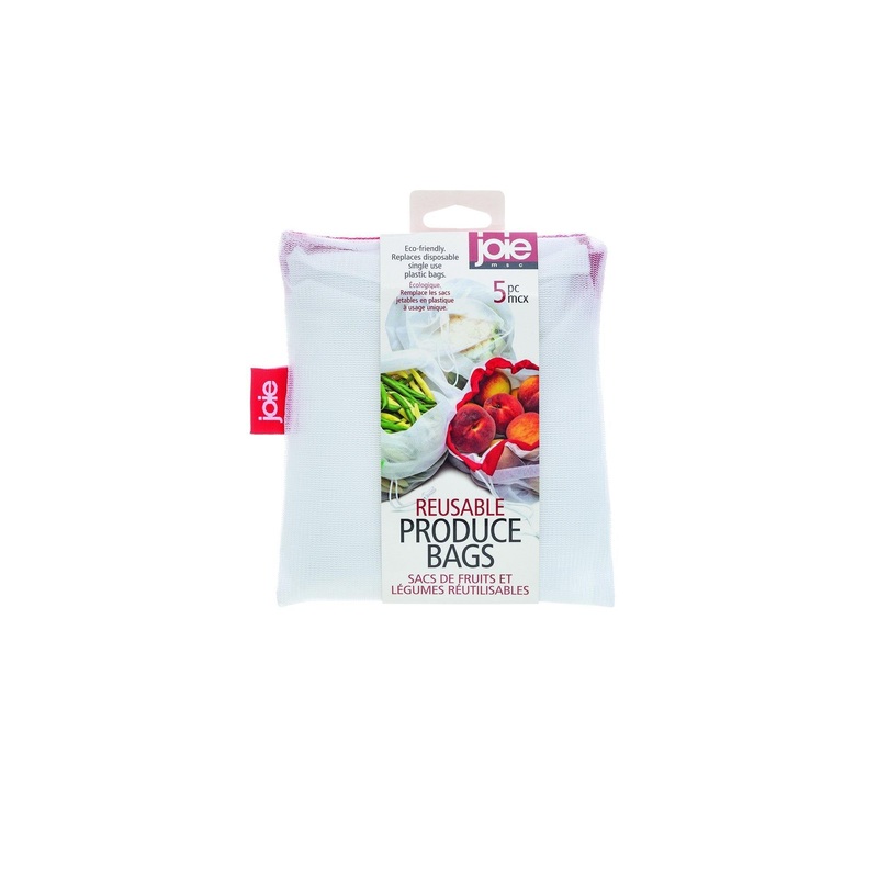 Joie 5 Reusable Produce Bags with String Ties 11.5×13.75in