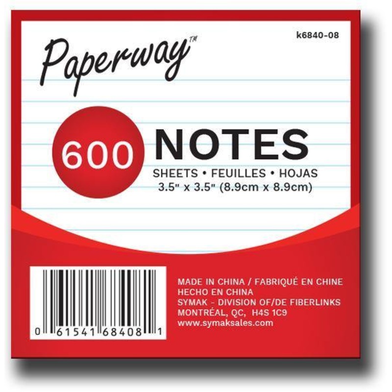 White Plain Memo Block 600 Sheets 3.5×3.5in