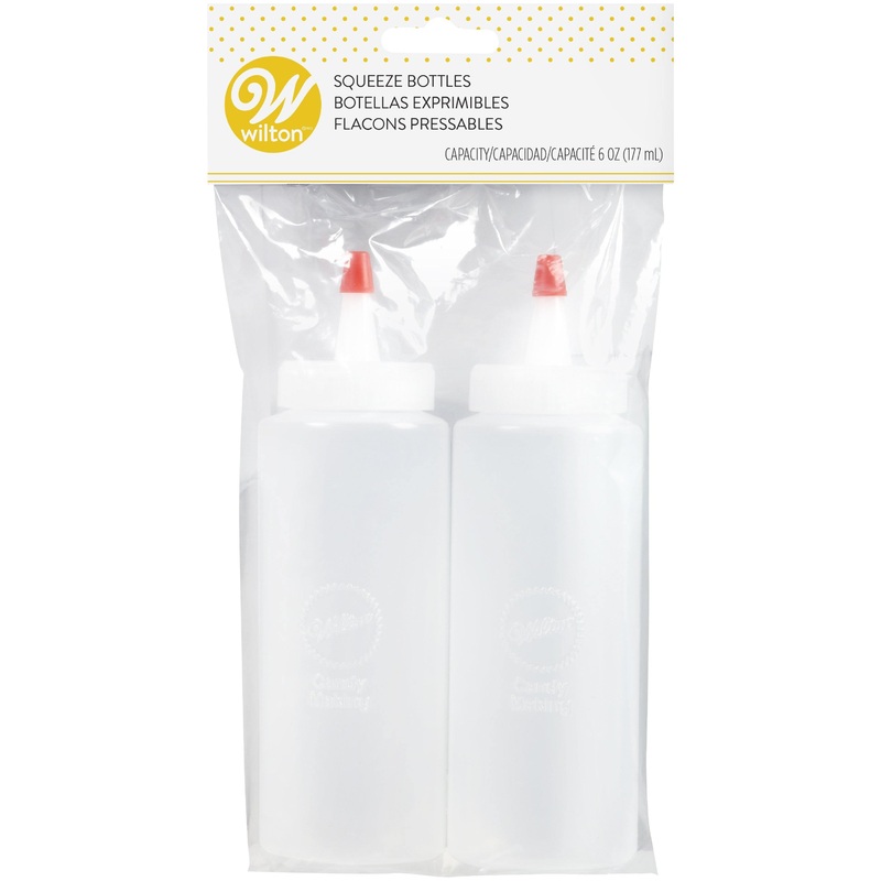 Wilton 2 Squeeze Plastic Bottles 6oz each