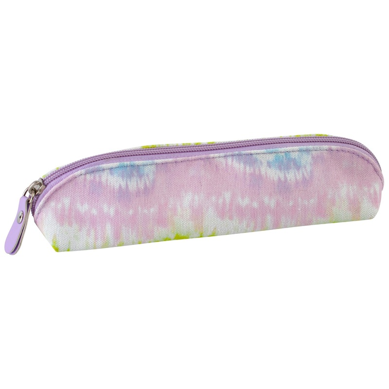 Merangue Canvas Pencil Case Pastel Tie Dye 7.5×2.3×2.3in
