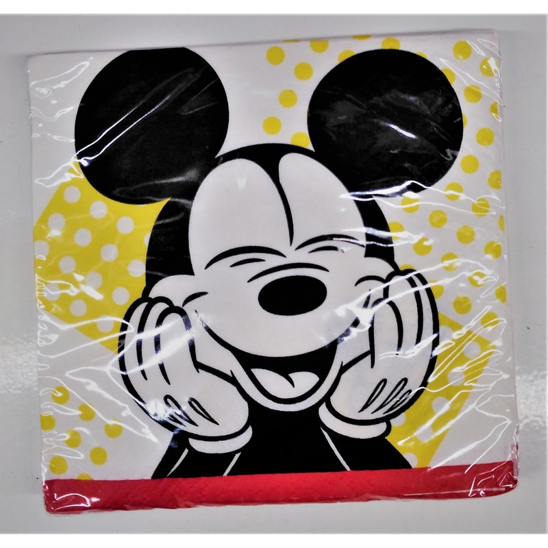 Mickey 16 Beverage Napkins 9.75×9.75in