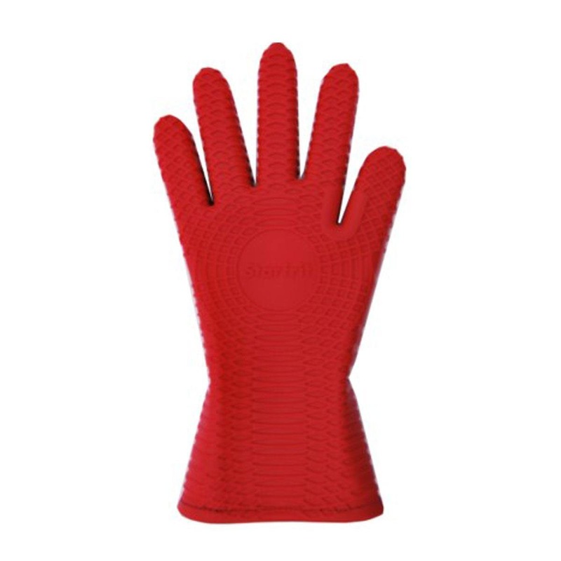 Starfrit Red Silicone Oven Glove 12in