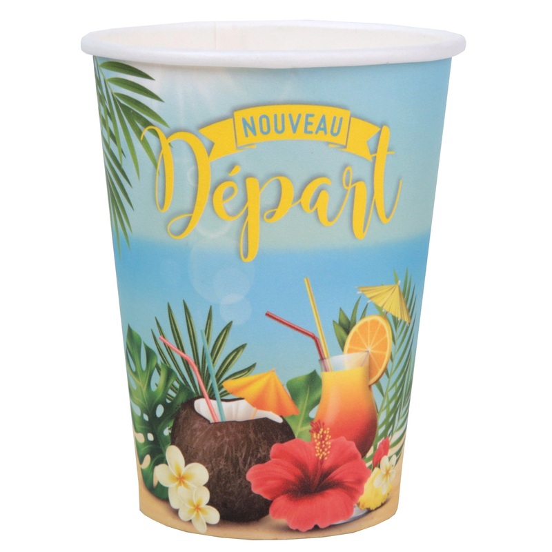 Vive La Retraite 10 Paper Cups 9oz